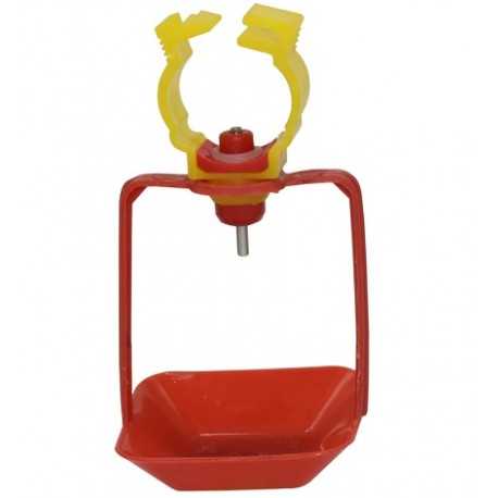 Kŕmidlá a napájačky Napájací nipel s miskou pre kurčatá, sliepky a prepelice