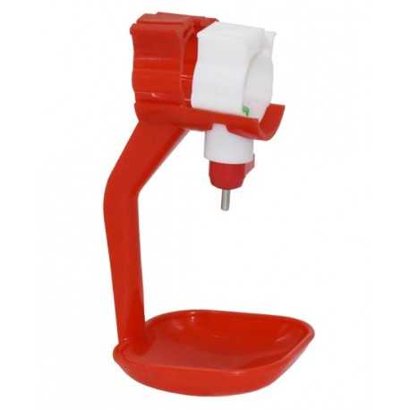 Kŕmidlá a napájačky Napájací nipel s miskou pre kurčatá, sliepky a prepelice