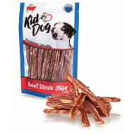 Sušené mäso pre psa KIDDOG hovädzí steak v prúžku 80 g