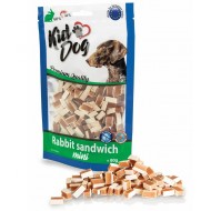 Sušené mäso pre psa KIDDOG MINI králičí sendvič 80 g
