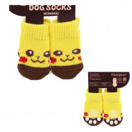 Oblečenie pre psov Ponožky Žlté s úsmevom - S, M