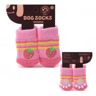 Oblečenie pre psov Ponožky Ružové s jahodou- S, M
