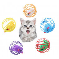 Hračky pre mačky Myš v klietke 6cm