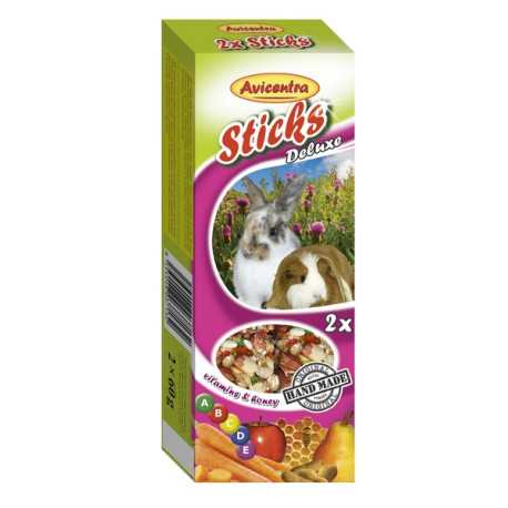 Maškrty pre hlodavce Avicentra Tyčinky pre hlodavce vitamín +med 2ks