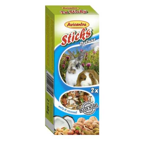 Maškrty pre hlodavce Avicentra Tyčinky pre hlodavce orech+kokos 2ks