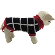 Oblečenie pre psov Sveter čierny károvaný