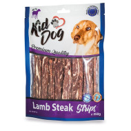 Sušené mäso pre psa KIDDOG jahňací steak v prúžku 12/0,8 cm 250 g